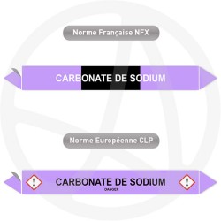 Repérage de tuyauterie Carbonate de sodium reperage marqueur tuyauterie vinyle