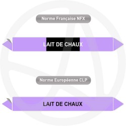 Repérage de tuyauterie Lait de chaux reperage marqueur tuyauterie vinyle