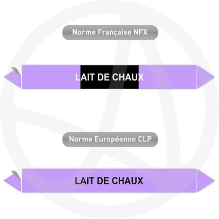 Repérage de tuyauterie Lait de chaux reperage marqueur tuyauterie vinyle