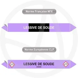 Repérage de tuyauterie Lessive de soude reperage marqueur tuyauterie vinyle