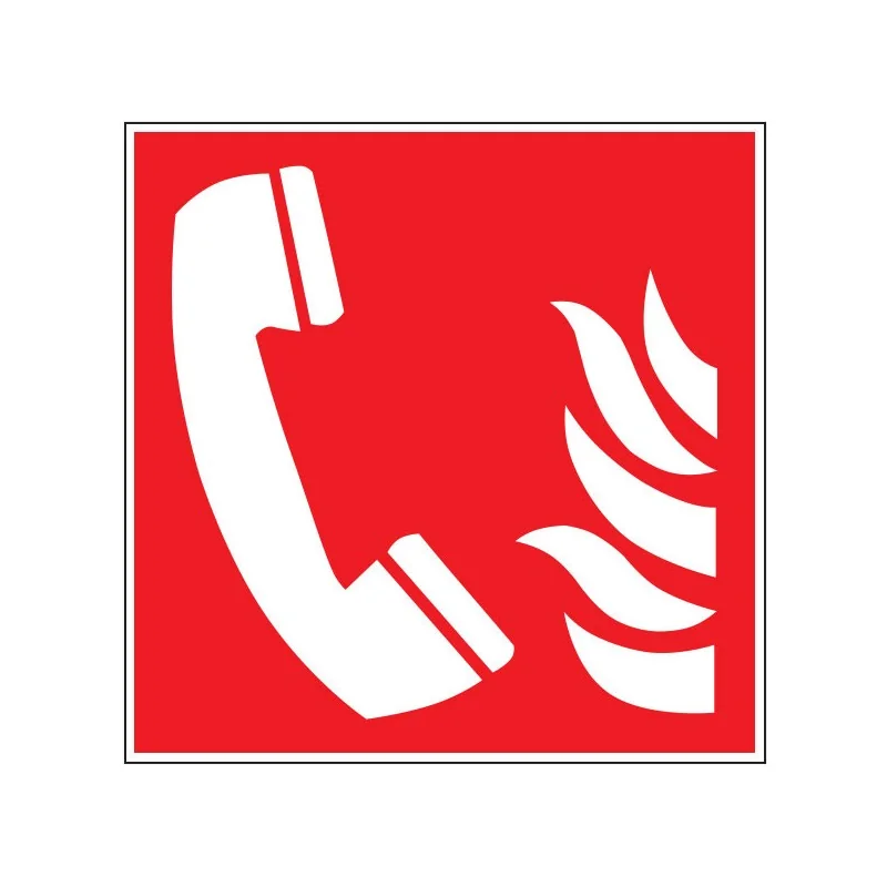 Pictogramme incendie Téléphone à utiliser en cas d'incendie F006