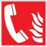 Pictogramme incendie Téléphone à utiliser en cas d'incendie F006