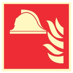 Pictogramme incendie Ensemble d'équipement de lutte contre l'incendie F004 - Photoluminescent