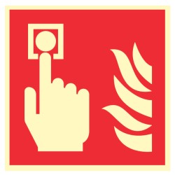 Pictogramme incendie Point d'alarme incendie F005 - Photoluminescent