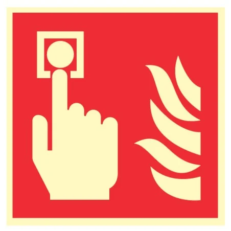 Pictogramme incendie Point d'alarme incendie F005 - Photoluminescent
