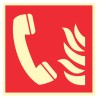 Pictogramme incendie Téléphone à utiliser en cas d'incendie F006 - Photoluminescent