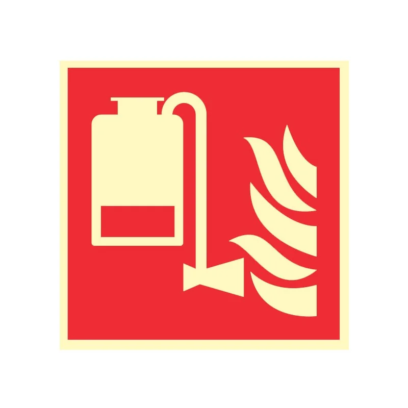 Pictogramme incendie Unité portable d'application de mousse F010 - Photoluminescent