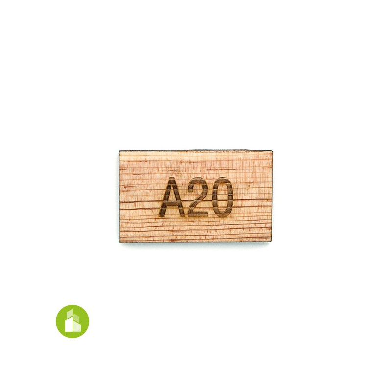 Plaque de porte - numero de logement - Palette recyclée