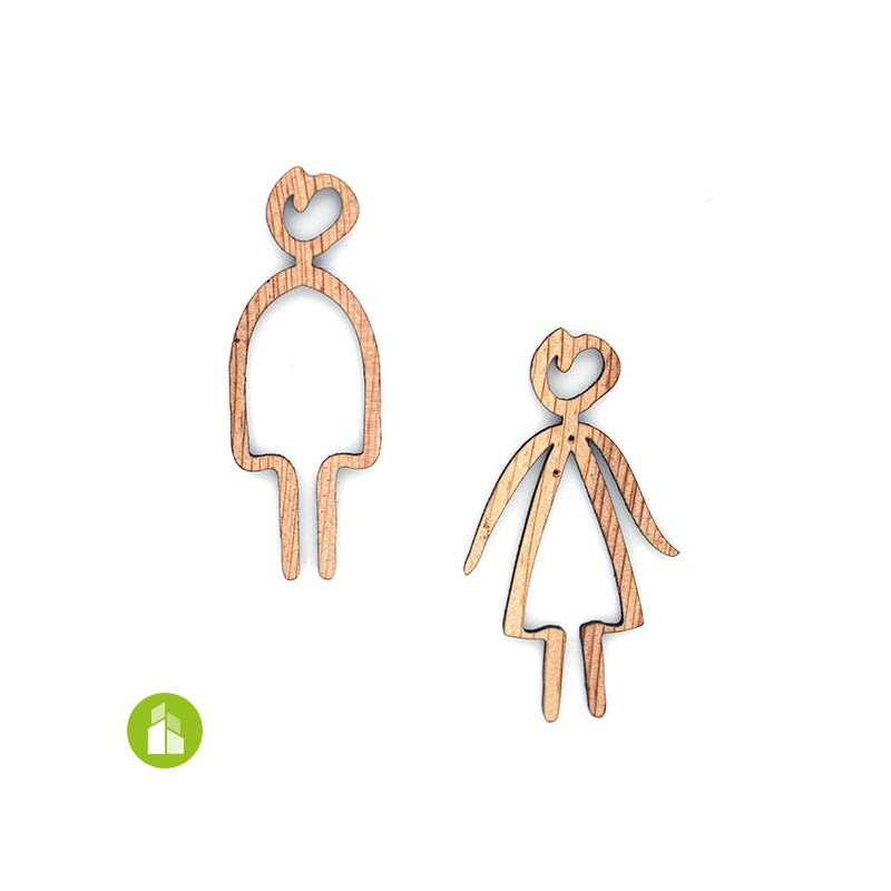 Pictogramme découpé WC - Palette recyclée