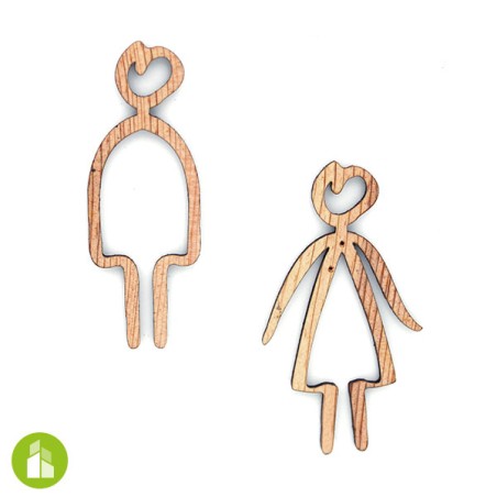 Pictogramme découpé WC - Palette recyclée