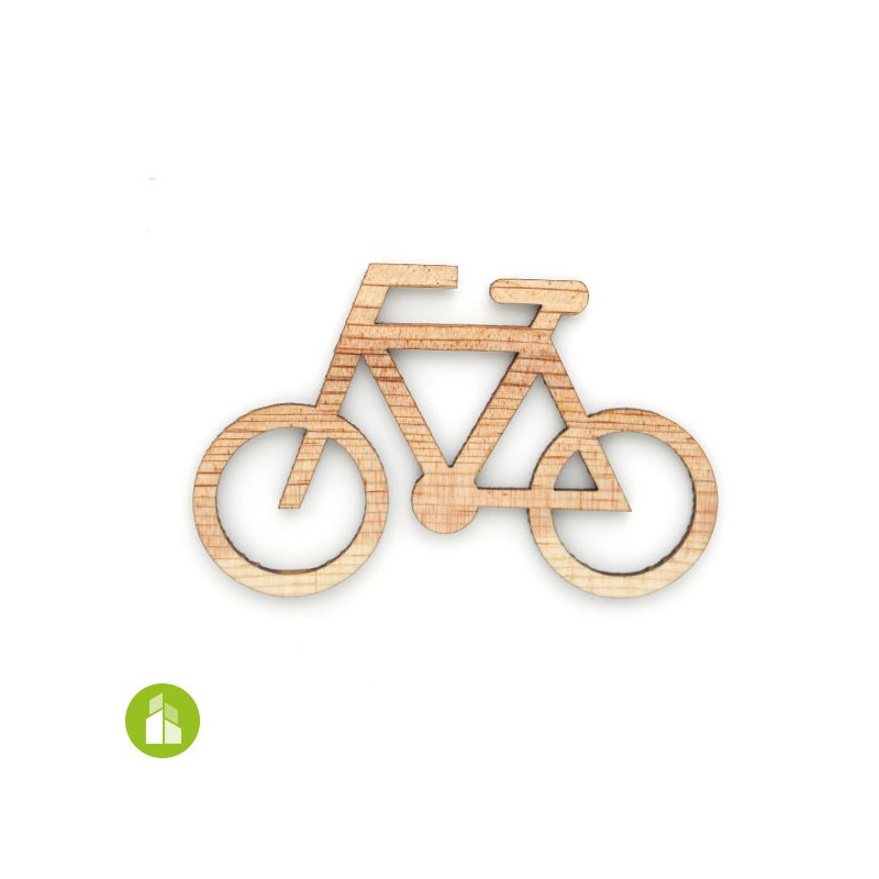 Pictogramme découpé vélo - Palette recyclée