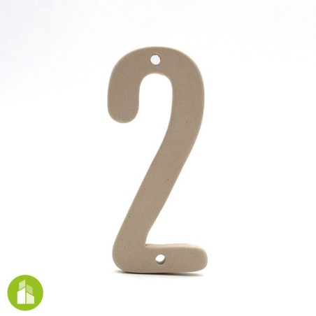 Numéro de logement - céramique beige Numéro de logement - céramique beige