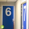 Numéro découpé en Dibon blanc recyclé