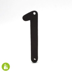 Numéro de logement - céramique noire