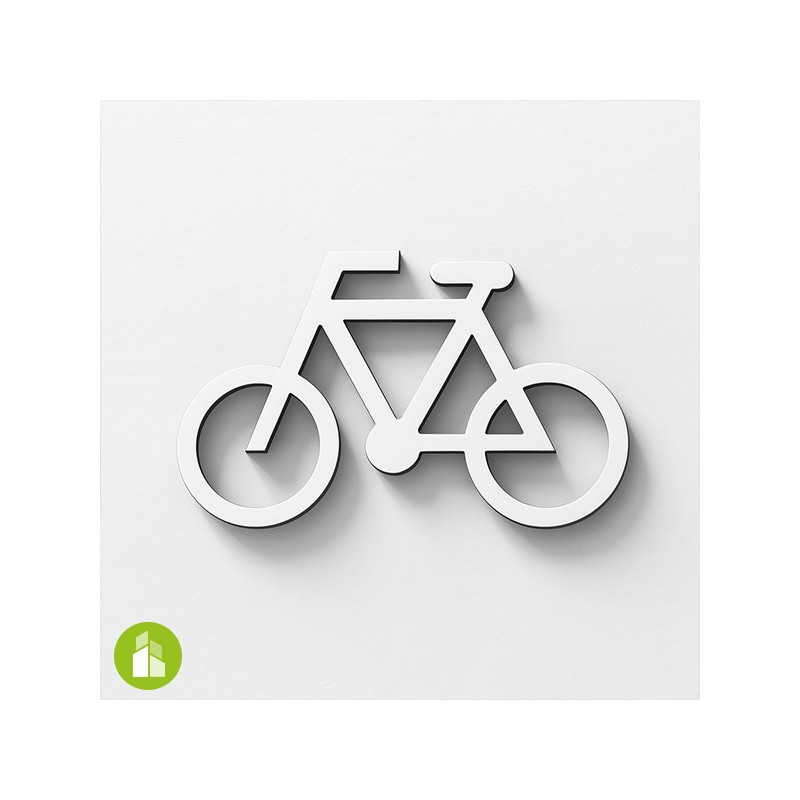 Pictogramme découpé en Dibond blanc recyclé