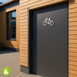 Pictogramme découpé en Dibond blanc recyclé