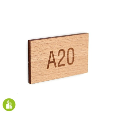 Plaque de porte - numero de logement - bois massif