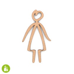 Pictogramme découpé - wc homme/femme - bois massif