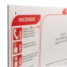 Plan d'évacuation sur Dibond