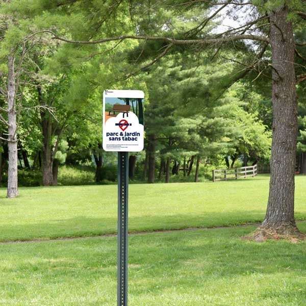 Parc et jardin sans tabac - panneau extérieur durable, A5 à A3, grand format