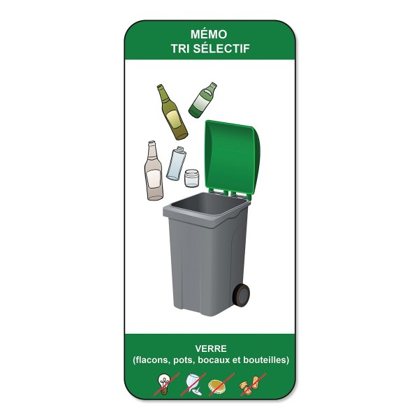 Panneau consigne MEMO TRI SELECTIF