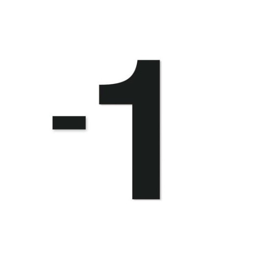 Chiffre découpé laser « -1 » – NUMÉRO DE LOGEMENT / HALL – Fabrication FR | Aluplex Signalétique