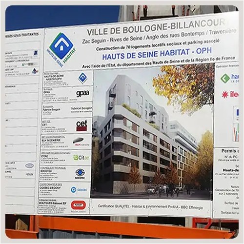 Panneaux de chantiers
