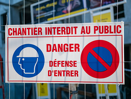 chantier interdit au public