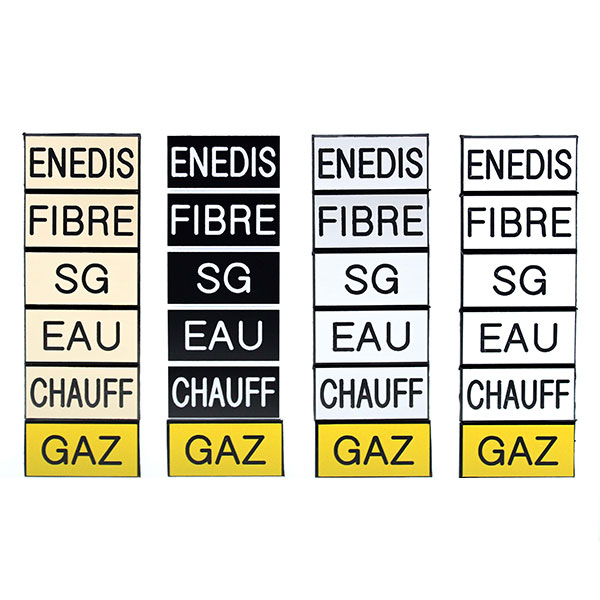 lot etiquettes standard gaines techniques secables 4 coloris