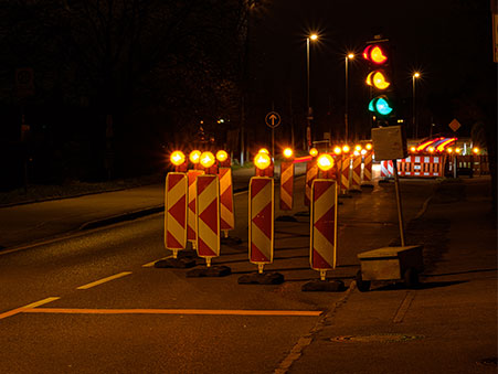 feu rouge de chantier