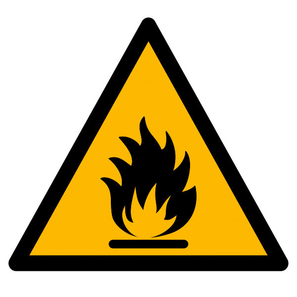 pictogramme ISO 7010 W021 matières inflammables