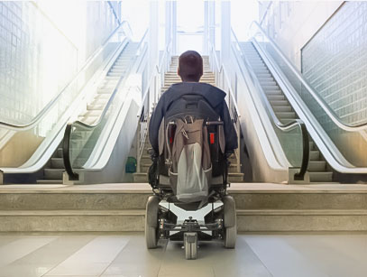 signaletique fauteuil roulant escalator pmr