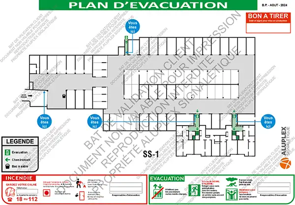 exemple de BAT filigrané envoyé au client avant fabrication