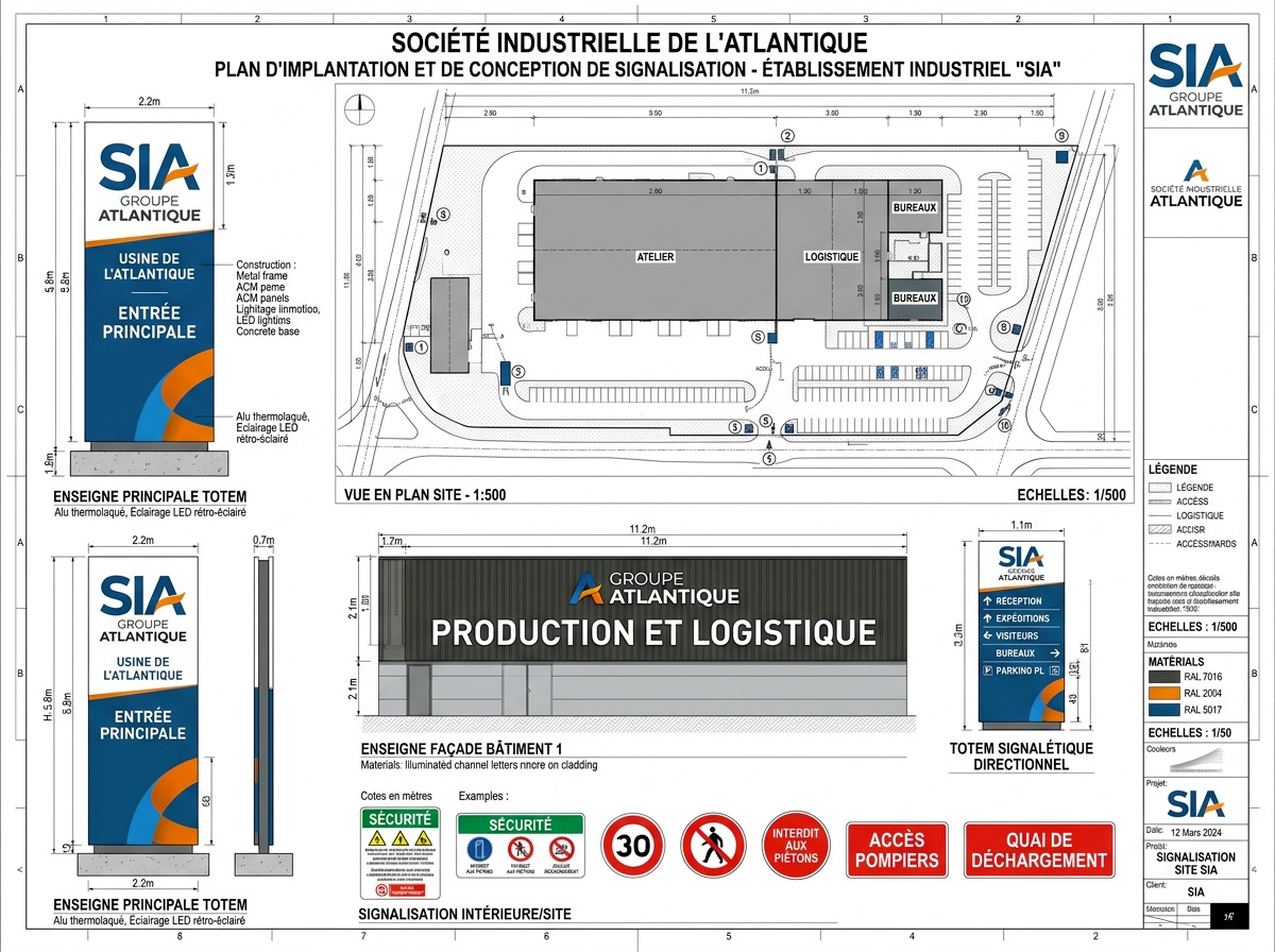 fabrication de signalétique industrielle