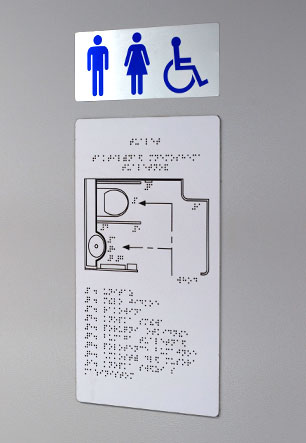 signalétique hôtel en braille