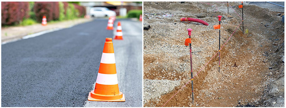 cônes de signalisation chantier