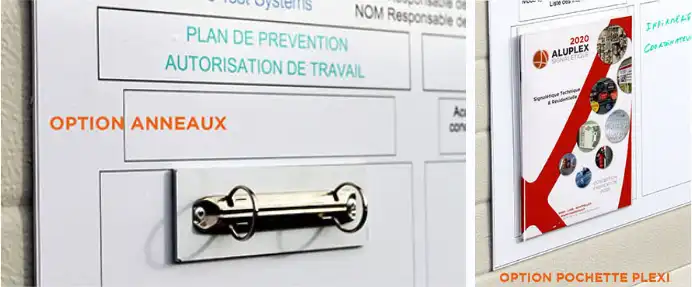 plan d'installation de chantier avec œillets de fixation ou pochette plexi