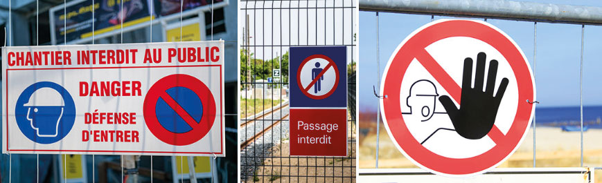 panneau chantier interdit au public ISO 7010