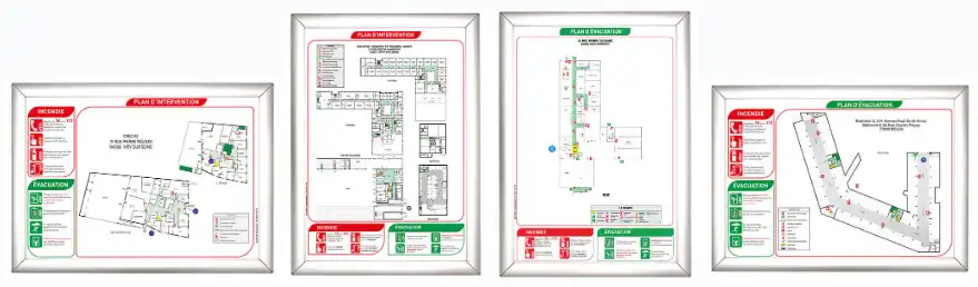 plan intervention et evacuation cadre alu cli clac