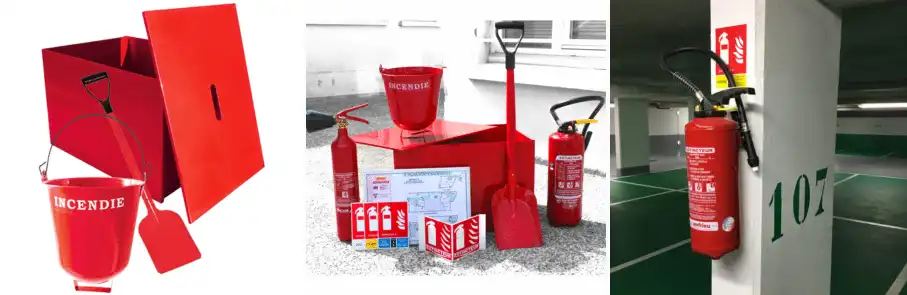 Extincteur CO2 classe B pour parking souterrain