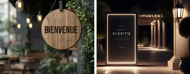 la signaletique image de marque d'un hotel
