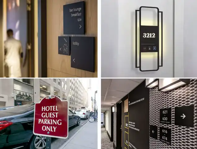 signalétique interieure des hotels